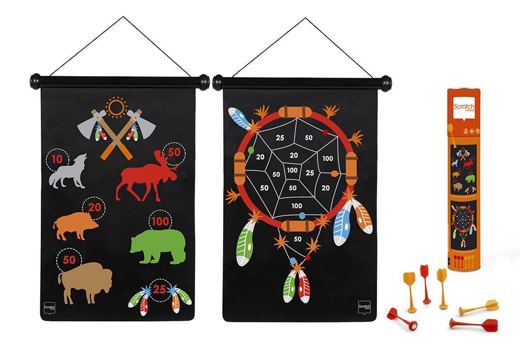 TXz8aq.jpg Scratch Europe Magnetic Darts Indian – Medium Magnetic Dart Board Game with Safe Plastic Darts for Kids