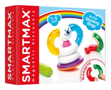 SmartMax My First Stacking Ring – Magnetic Stacking and Balancing Toy with Split Rings for Toddlers