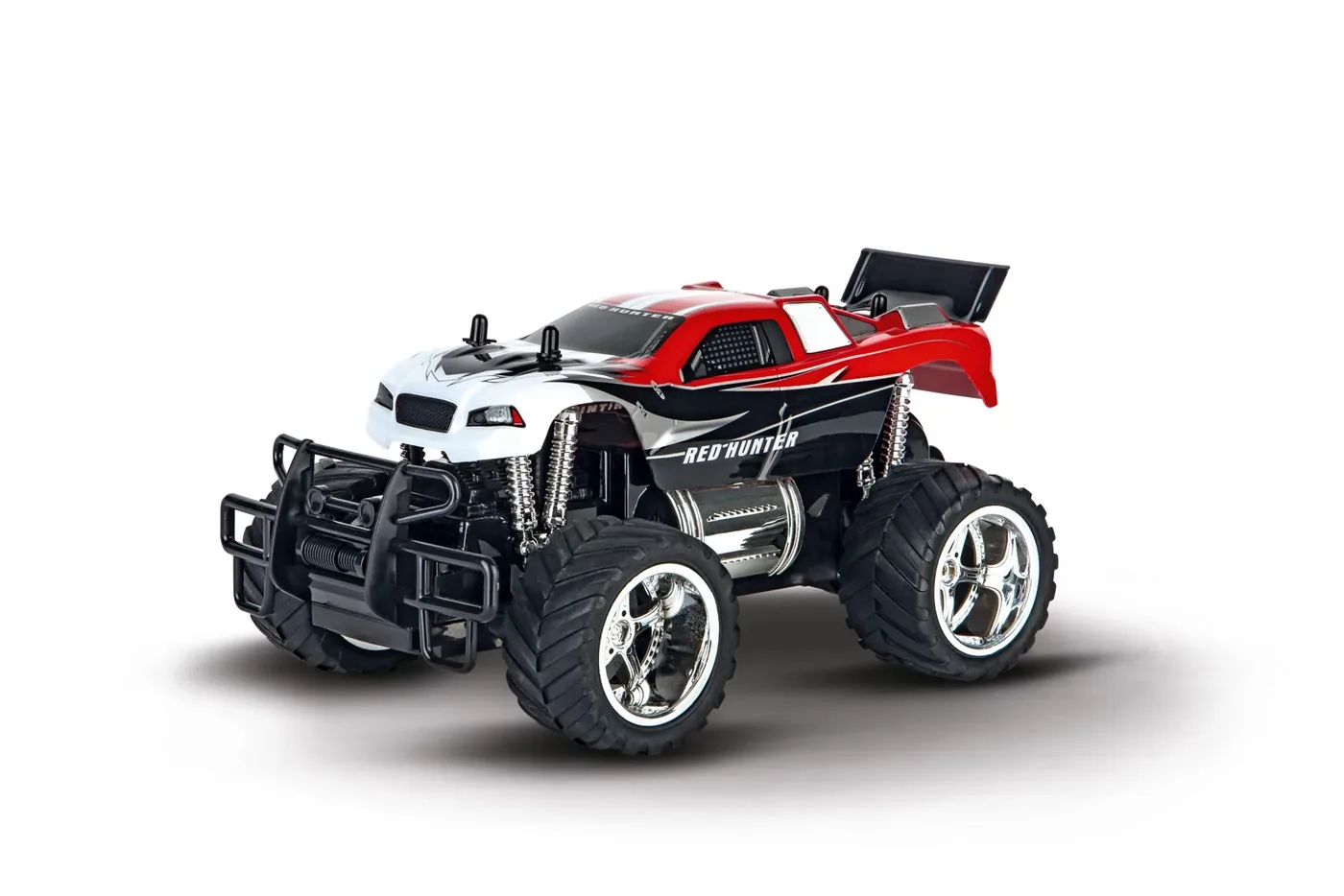 carrera-180012-1.webp Carrera RC Red Hunter X 1:18 Scale Remote Control Car, 2.4 GHz, Ready to Run, Red, for Kids Ages 6+