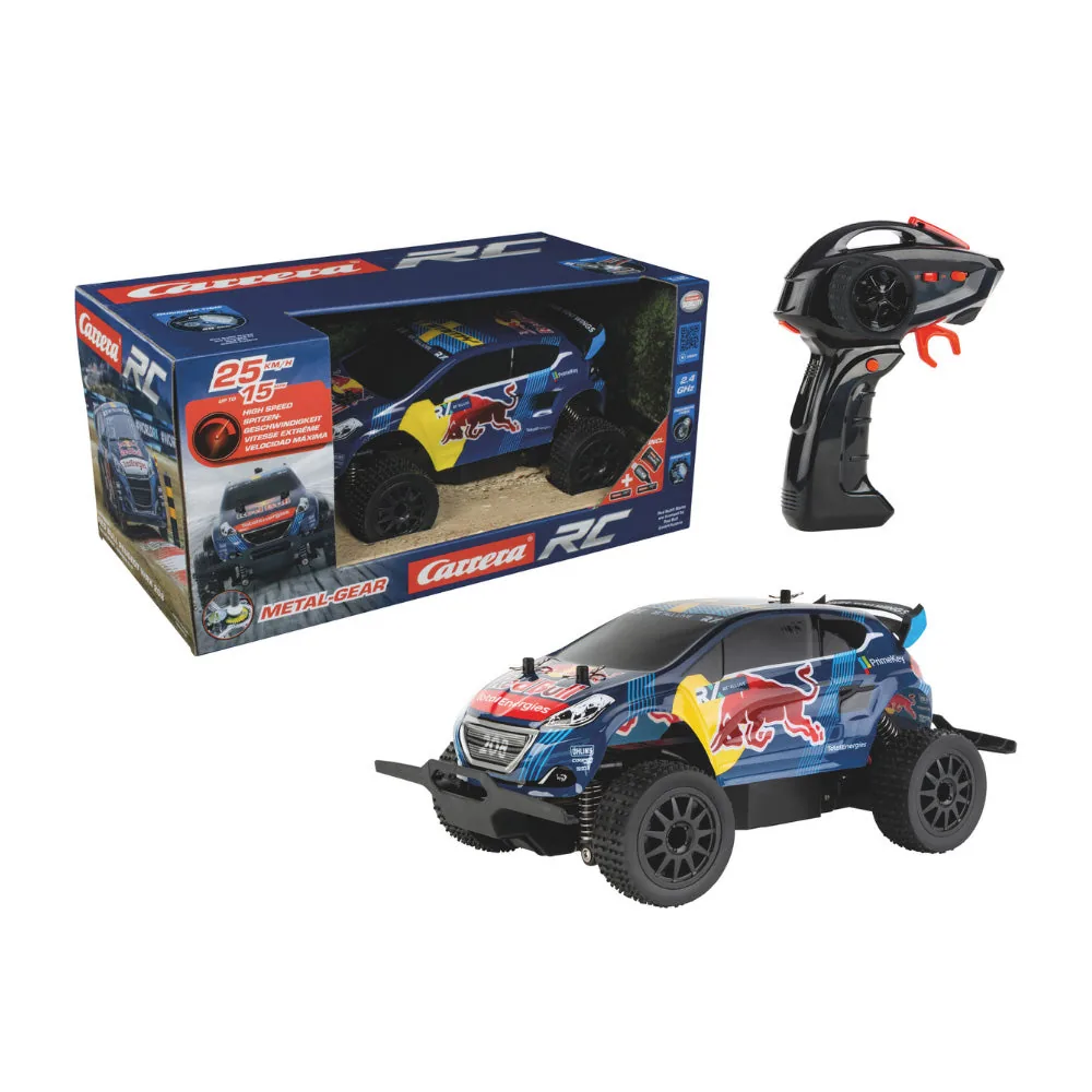 carrera-182021-1.webp Carrera RC Red Bull Peugeot WRX 208 Rallycross 1:18 Scale Remote Control Car, Red, Ages 12+