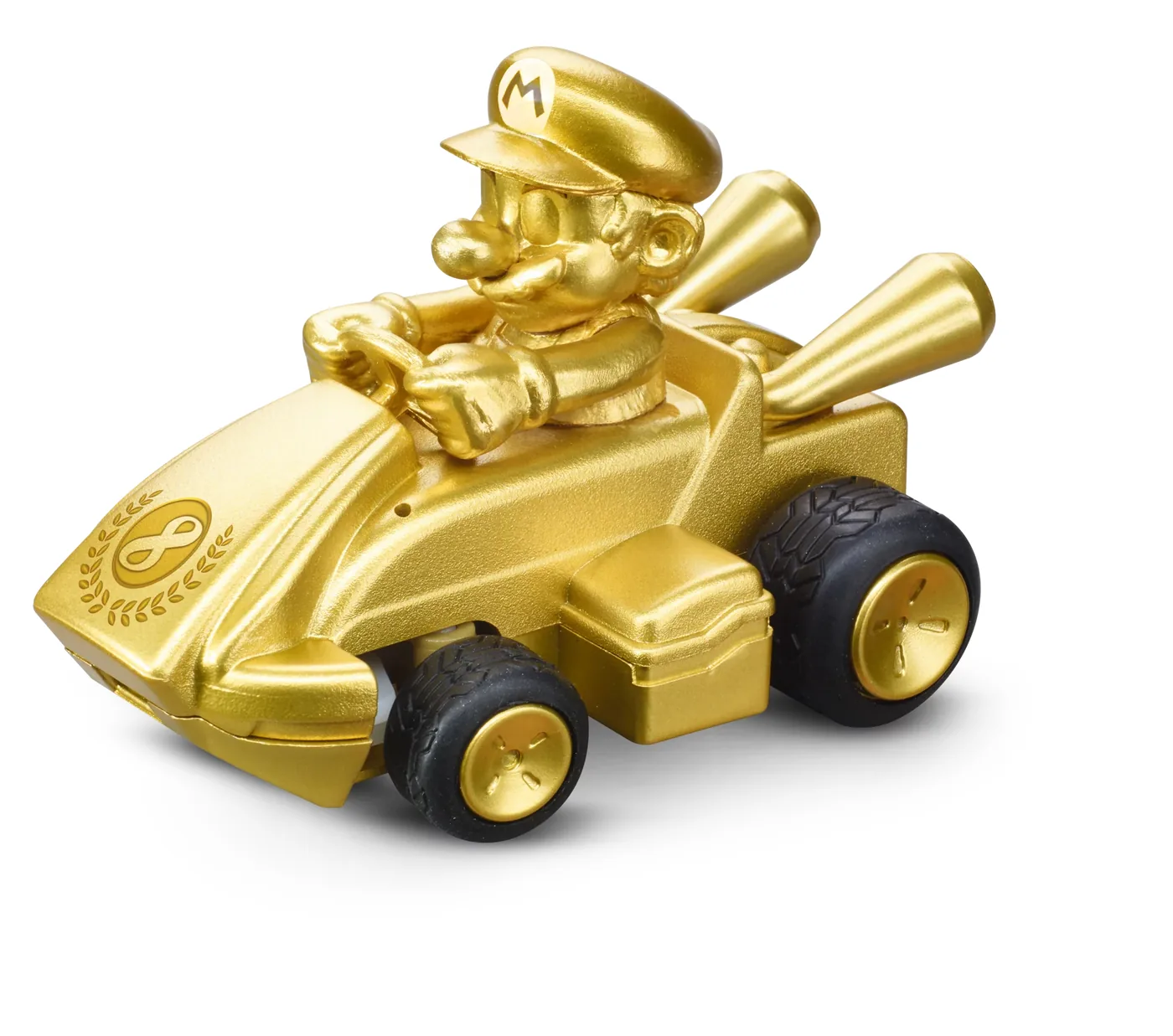 carrera-430001-1.webp Carrera Mario Kart Mini RC Car - Mario Gold Edition, 1:50 Scale, 2.4 GHz, Gold, for Kids Ages 6+