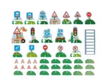 Scratch Europe Traffic Signs Mix+Play – Durable Cardboard Traffic Play Set with Traffic Lights and Signs for Kids