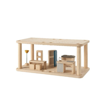 PlanToys PlanSpace Kitchen and Dining Flat – Modular Dollhouse Kitchen and Dining Room for Dolls and Figurines - view 2