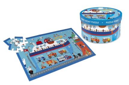 Scratch Europe Puzzle Ferry Boat – 60 Piece Jigsaw Puzzle, 60 x 36 cm, Ages 4+