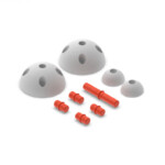MODU Half Balls and Pegs (Add On) – Red – Modular Building Blocks Add-On for Babies and Kids, Ages 0 Months to 6 Years - view