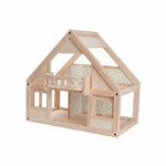 PlanToys My First Dollhouse – 1:12 Scale Dollhouse with Balcony, Sliding Doors and Space for 4 Rooms