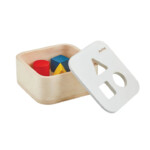 PlanToys Shape & Sort It Out Bin – Bent Wood Shape Sorting Toy with Removable Lid for Toddlers - view 3